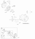 Blower HousingShrouds Flywheel Rewind Starter Diagram and Parts List for 210332-0036-E9  Briggs and Stratton Engine